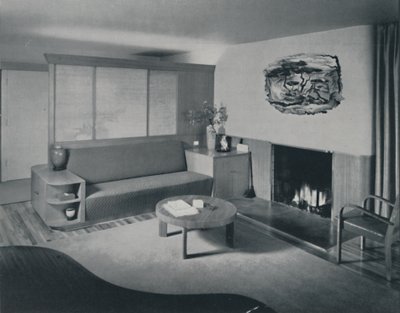 Casa em Pomona, Califórnia - a sala do outro lado da divisória, 1942 de Unbekannt