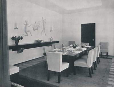 Casa em Bucareste por Rudolf Frankel - The dining room, 1942 de Unbekannt