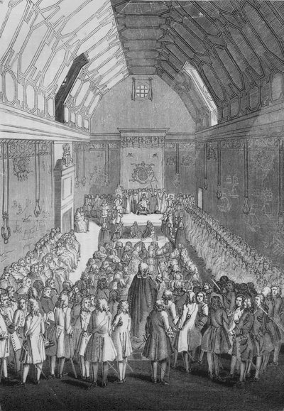 Câmara dos Lordes na época de George II, 1845 de Unbekannt