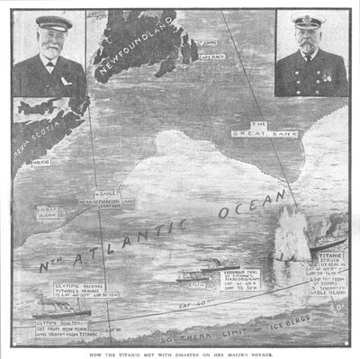 Como o Titanic se encontrou com Desastre em sua Viagem de Solteira, 20 de abril de 1912. de Unbekannt