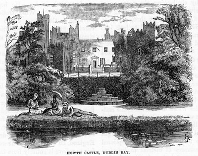 Castelo de Howth, Dublin Bay, século XIX de Unbekannt