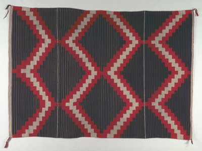 Tapete estilo Revival da Hubbell com listras Moki Moqui, c. 1890-1910. de Unbekannt