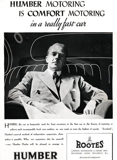 Humber Motoring é Comfort Motoring em um carro muito rápido, 1937 de Unbekannt