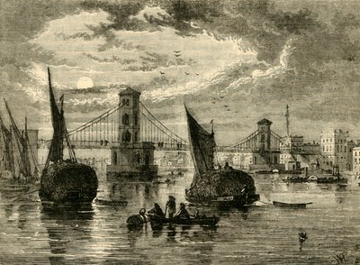 Ponte suspensa de Hungerford, 1850, 1881. de Unbekannt