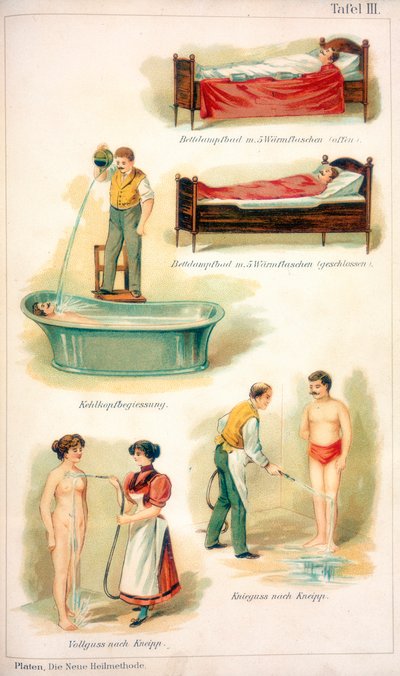 Tratamentos de hidroterapia, c1902 de Unbekannt