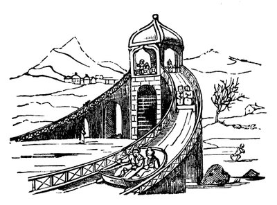 Montanha do gelo, trenó artificial, Rússia, 1836 de Unbekannt