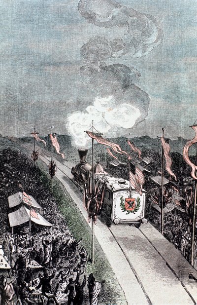 Ilustração da Terra à Lua por Jules Verne, 1865 de Unbekannt