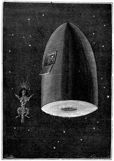 Ilustração da Terra à Lua por Jules Verne, 1865 de Unbekannt