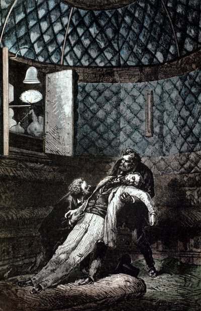 Ilustração da Terra à Lua por Jules Verne, 1865 de Unbekannt