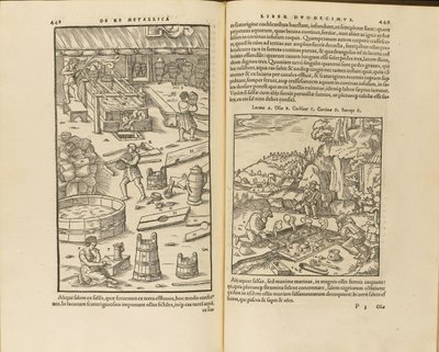 Ilustração dos livros De re metallica XII de Georgius Agricola, 1556 de Unbekannt