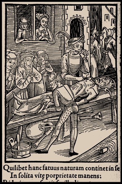 Ilustração do livro Ship of Fools, de Sebastian Brant, 1497. de Unbekannt