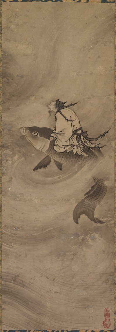 Equitação imortal em uma carpa, c. 1600 de Unbekannt