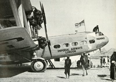 Imperial Airways Handley-Page biplano HP 42 Hanno, Gwadar, Baluchistão, c1931-c1940 1946. de Unbekannt