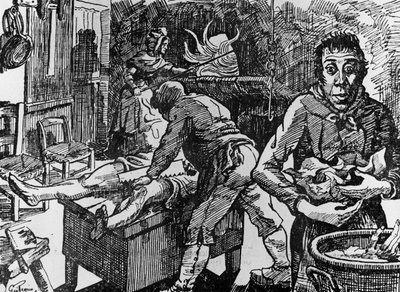 Em Ardeche (França), a pousada Peyrebeille, famosa pelos crimes cometidos entre 1807 e 1833, aqui, depois de cortar as vítimas, os Martins e o seu criado Jean Rochette colocaram-nas no forno, gravando de Unbekannt