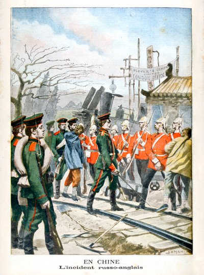 Na China, incidente entre russos e ingleses, 1901 de Unbekannt
