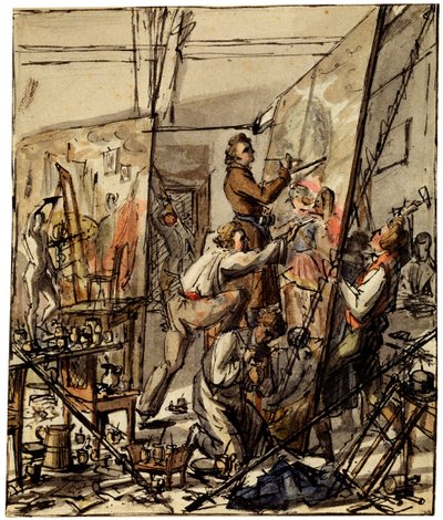 Em um estúdio de artistas, década de 1820 de Unbekannt