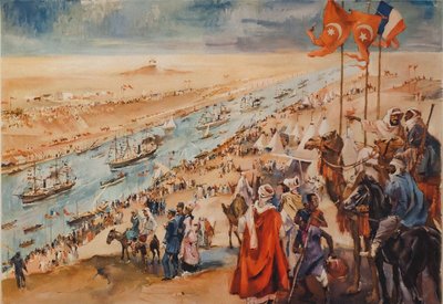Cerimônia de inauguração do Canal de Suez em Port-Said, 17 de novembro de 1869, 1869. de Unbekannt