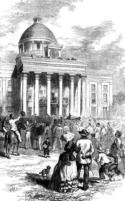 Inauguração de Jefferson Davis, Montgomery, Alabama, 1861 c1880 de Unbekannt