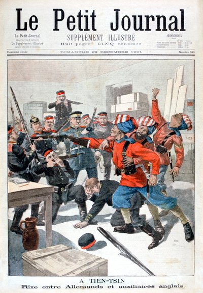 Incidente entre tropas alemãs e auxiliares britânicos, Tientsin, China, 1901 de Unbekannt