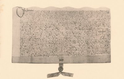 Escritura para a venda de terras, assinada por Guy Fawkes, início do século XVII, 1901 de Unbekannt