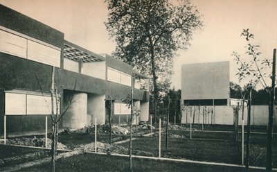 Esquema de Habitação Industrial em Pessac, perto de Bordeaux. Arquitetos, Le Corbusier e Pierre Jeanneret, de Unbekannt