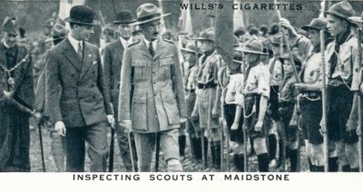 Inspecionando escoteiros em Maidstone, 1929 1937 de Unbekannt