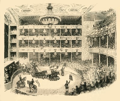 Interior do anfiteatro de Astleys em 1843, c1878. de Unbekannt