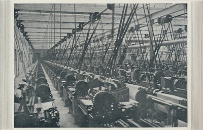 Interior do moinho de algodão, 1910 de Unbekannt
