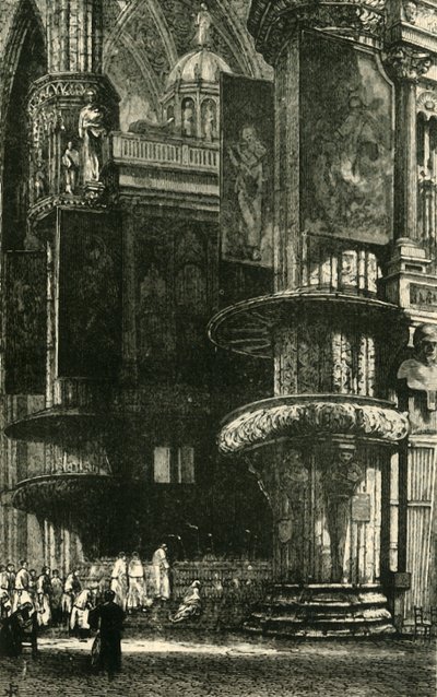 Interior da Catedral de Milão, 1890. de Unbekannt