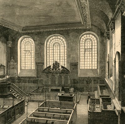 Interior de St. Michaels, Wood Street, 1876, 1897. de Unbekannt