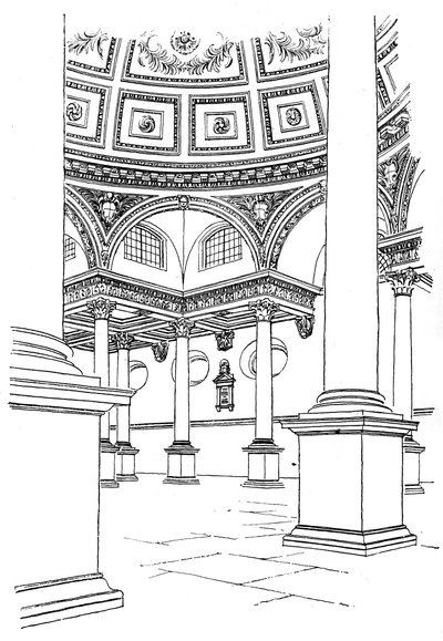 Interior da Igreja de St Stephens, Walbrook, cidade de Londres, 1893 de Unbekannt