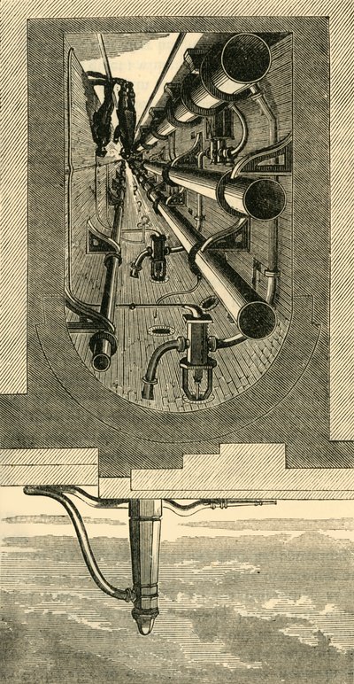 Interior do metrô, viaduto Holborn, c1876. de Unbekannt