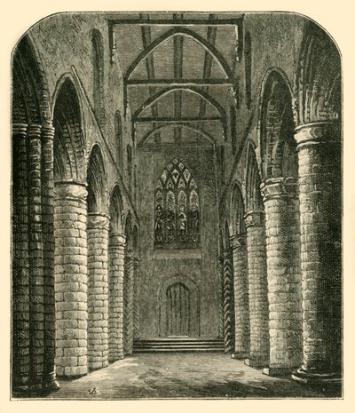 Interior da Abbey Nave, olhando para o oeste, 1898. de Unbekannt