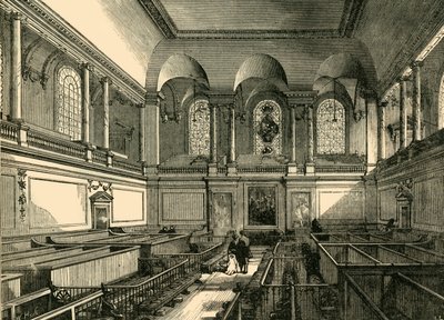 Interior da Capela do Hospital Fundador, c1876. de Unbekannt