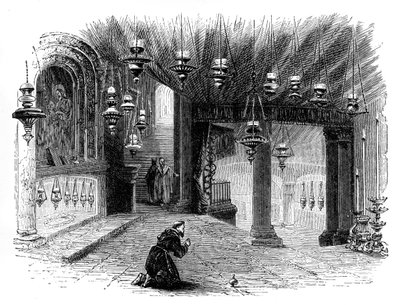 Interior da Capela da Natividade, Belém, c1888 de Unbekannt