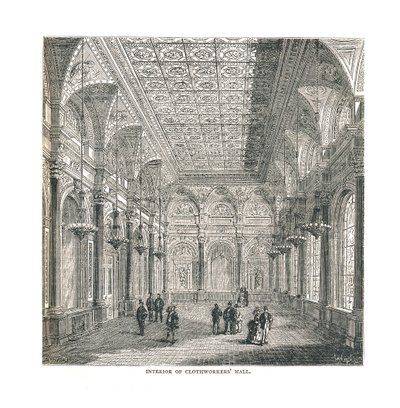 Interior do Salão dos Trabalhadores da Roupa, 1878 de Unbekannt