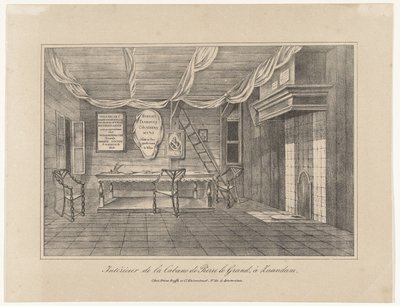 Interior da Casa Czar Peter em Zaandam, 1697, meados do século XIX de Unbekannt