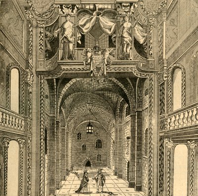 Interior do Dukes Theatre, c1673, 1897. de Unbekannt