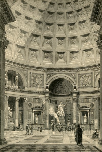 Interior do Panteão de Roma restaurado, 1890. de Unbekannt
