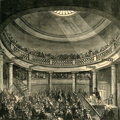 Interior da Rotunda, Blackfriars Road, em 1820, c1878. de Unbekannt
