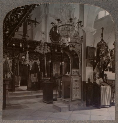 Interior da sinagoga onde Cristo pregou, Nazaré, c1900 de Unbekannt