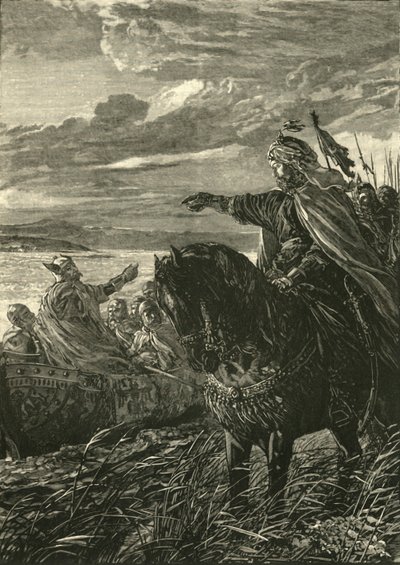 Entrevista entre John Zimisces e Sviatoslaf, 969 dC, 1890. de Unbekannt