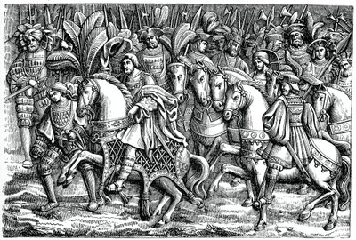 Entrevista entre Francisco I e Henrique VIII, no Campo do Pano de Ouro, 1520, 1870 de Unbekannt