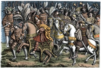 Entrevista entre Francisco I e Henrique VIII, no Campo do Pano de Ouro, 1520, 1870. de Unbekannt