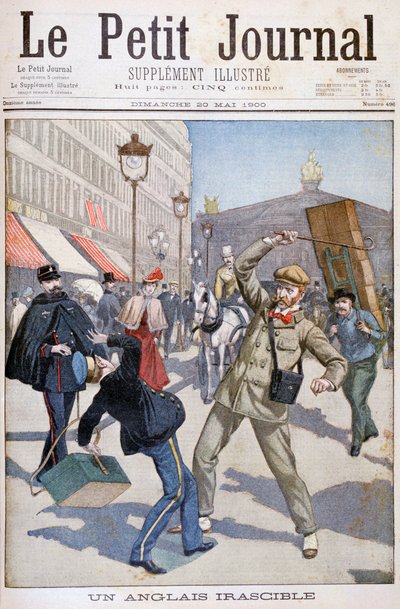 Irascible English tourist, Paris, 1900 de Unbekannt