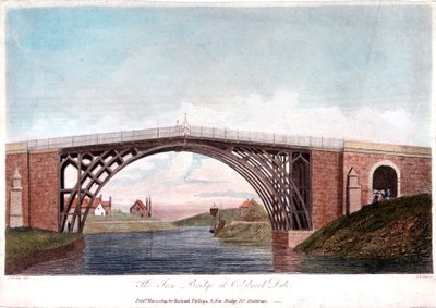 Ponte de ferro através do Severn em Ironbridge, Coalbrookdale, Inglaterra, construída em 1779 1809 de Unbekannt