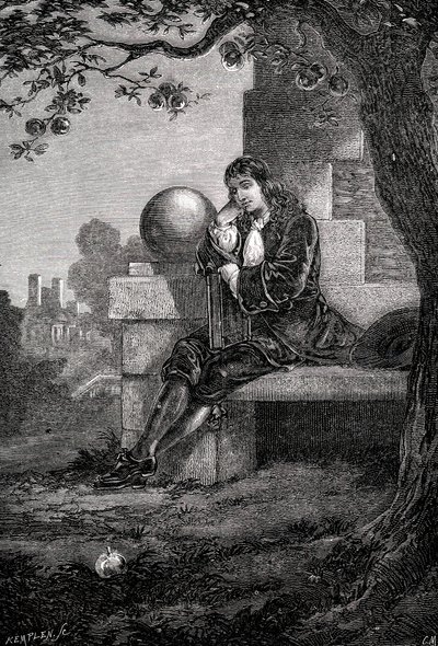 Isaac Newton, cientista e matemático inglês, século XVII c1880 de Unbekannt