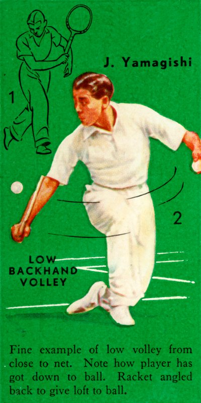 J. Yamagishi - Low Backhand Volley, c1935. de Unbekannt
