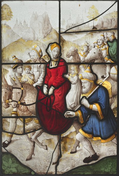 Jacó Retornando a Canaã com Rachael e Leah Perseguidos por Labão, c. 1525 de Unbekannt