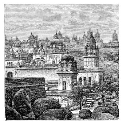 Templos de Jaina, Junagadh, Gujarat, Índia, 1895 de Unbekannt